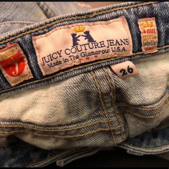 SOLD - Juicy Couture Mini Fringed Distressed Jean - Picture 3 of 3